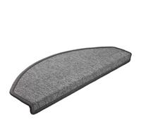 HKTMGDNG Set di 10 tappetini semicircolari per gradini, 65 x 24 x 4 cm | Protezione dai graffi sulle scale: tappetini fonoassorbenti in polipropilene trapuntato con strisce adesive per scale in