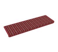 HKTMGDNG Set di 15 tappetini per gradini, autoadesivi, rosso, 65 x 21 cm | Proteggi le scale del corridoio e del soggiorno con questi tappetini antiscivolo e fonoassorbenti in set da 15 pezzi.