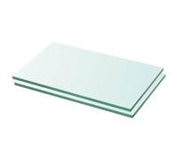 HKTMGDNG Set di 2 ripiani in vetro temperato trasparente, 30 x 12 cm, 8 mm | Espositore versatile per negozi e soggiorni, adatto per esporre piccole decorazioni ed esposizioni.