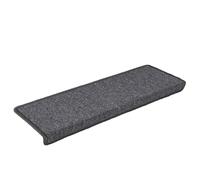 HKTMGDNG Set di 30 tappetini per gradini, 65 x 21 x 4 cm, grigio scuro | I coprigradini autoadesivi in tessuto non tessuto agugliato offrono protezione acustica e antiscivolo nelle scale e nel