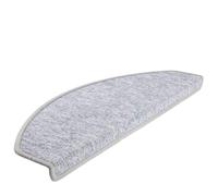HKTMGDNG Tappetini per gradini, 10 pezzi, 65 x 24 x 4 cm, grigio chiaro | Tappetini autoadesivi per gradini per corridoio e scale. Protegge le scale in legno dai graffi, offre isolamento acustico.