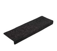 HKTMGDNG Tappetini per gradini, autoadesivi, 5 pezzi, nero, 65 x 21 cm | Tappetini per gradini antiscivolo in tessuto non tessuto agugliato per le scale in soggiorno, fonoassorbente e facile da