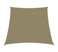 HKTMGDNG Tenda parasole trapezoidale, 2 x 4 x 3 m, beige, protezione dal vento, resistente alle intemperie, in tessuto Oxford, protezione solare e antipioggia, con corde, per giardino, terrazza