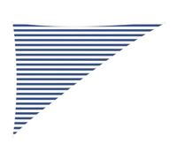 HKTMGDNG Tenda parasole triangolare, 3 x 4 x 5 m, in poliestere Oxford, per giardino, terrazza e balcone, paravento, a righe blu e bianche, con corde incluse