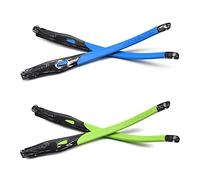 HKUCO Blu/Verde Chiaro Gambe di Ricambio in Gomma Trasparente per Telaio Nero Oakley Crosslink Sweep/Switch Montatura per Occhiali