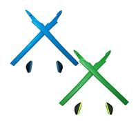 HKUCO Blue/Green Compatible/Replaceable Silicone Leg Set For Oakley Crosslink Sunglasses Earsocks Rubber Kit