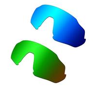 HKUCO Lenti Compatibile/Sostituzione per Oakley Flight Jacket Blu/Verde Occhiali da sole