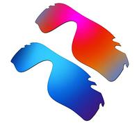HKUCO Lenti Compatibile/Sostituzione per Oakley Radarlock Path Vented Occhiali da sole Rosso/Blu 2 Pairs Polarized