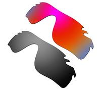 HKUCO Lenti Compatibile/Sostituzione per Oakley Radarlock Path Vented Occhiali da sole Rosso/Nero 2 Pairs Polarized