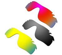 HKUCO Lenti Compatibile/Sostituzione per Oakley Radarlock Path Vented Occhiali da Sole Rosso/Nero/Gold Polarized