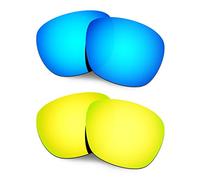 HKUCO Mens Compatible/Replaceable Lenses for Oakley Enduro Blue/24K Gold Sunglasses
