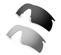 HKUCO Mens Compatible/Replaceable Lenses for Oakley M Frame Hybrid Black/Titanium Sunglasses