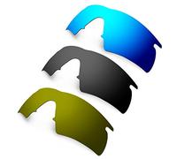 HKUCO Mens Compatible/Replaceable Lenses for Oakley M Frame Hybrid Blue/Black/Bronze Sunglasses