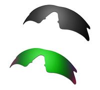 HKUCO Mens Compatible/Replaceable Lenses For Oakley M Frame Sweep Black/Emerald Green Sunglasses