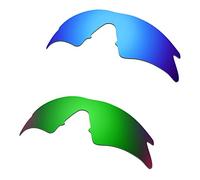 HKUCO Mens Compatible/Replaceable Lenses For Oakley M Frame Sweep Blue/Green Sunglasses