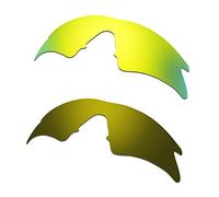 HKUCO Mens Compatible/Replaceable Lenses For Oakley M Frame Sweep Sunglasses 24K Gold/Bronze Polarized