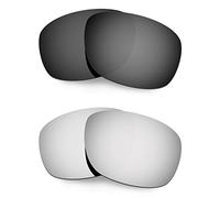 HKUCO Mens Compatible/Replaceable Lenses for Oakley Ten X Black/Titanium Sunglasses