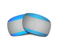HKUCO Plus Mens Compatible/Replaceable Lenses For Oakley Holbrook Sunglasses Blue And Titanium Color£¨1 Pair Polarized