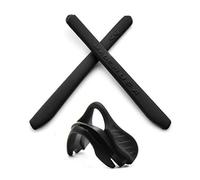 HKUCO RafPerzare Nero Sostituzione piedino in silicone e naselli neri per Oakley EV-Zero OO9308 Calze all'orecchio Kit di gomma