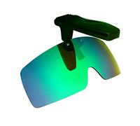 HKUCO RafPerzare Occhiali da sole Clip Verde Polarizzato lenti Hat Visors Clip-on Occhiali da sole Per Pesca/Bicicletta/Escursionismo/Golf UV400 Protect