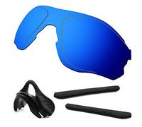 HKUCO RafPerzare Per Oakley EV-Zero OO9308 Blu Polarizzato Lenti di ricambio E Nero Calze all'orecchio Kit di gomma E Naselli