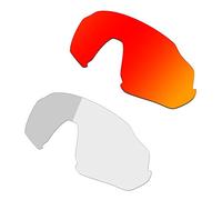 HKUCO Rosso/Fotocromatiche Polarized Lenti Compatibile/Sostituzione per Oakley Flight Jacket Occhiali da sole
