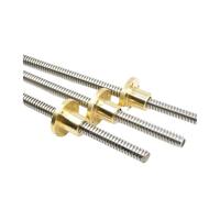 HKVTVCYPYA 1 pz T20 20mm Guida lineare 4mm 8mm Passo 4mm Asta trapezoidale Lunghezza 100-550mm Con dado in ottone for 3D(Lead 4mm-400mm)