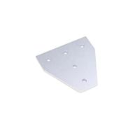 HKVTVCYPYA 10/5 pezzi 5 fori 90 gradi a forma di T piastra giunto angolare staffa angolare striscia di collegamento giunto(Silver T-4040 (5pcs))