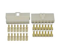 HKVTVCYPYA 10 set di connettori maschio e femmina for cablaggio automobilistico da 6,3 mm, 1/2/3/4/6/8/9/10/12/14 pin(14 Pin)