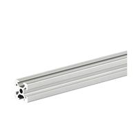 HKVTVCYPYA 2 pezzi di profilati in alluminio con scanalatura a T 2020 neri e argento, guida lineare for macchina for incisione laser CNC(Silver,500mm)