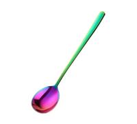 HKVTVCYPYA 20cm Cucchiaio In Acciaio Inossidabile Da 10 Pezzi Con Manico Lungo Cucchiaini Da Tè Colorati Da Dessert For La Casa Stoviglie Da Cucina(3)