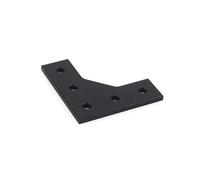 HKVTVCYPYA 4 pezzi tipo L 5 fori 90 gradi piastra di giunzione angolare staffa angolare striscia di giunzione for profilo in alluminio 2020(L4 Black)