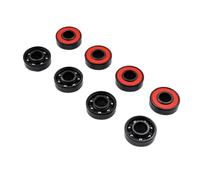 HKVTVCYPYA 8/16 pezzi 608 2RS Cuscinetto a sfere in ceramica nera ibrida 8 * 22 * 7mm Rullo integrato Distanziatori incorporati Cuscinetti(8Pcs)