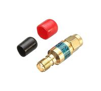 HKVTVCYPYA Attenuatore RF SMA da 2 W in ottone placcato oro DC-6 GHz 1 dB/3 dB/5 dB/6 dB/10 dB/15 dB/20 dB/30 dB Attenuazione 50 Ohm(30dB)