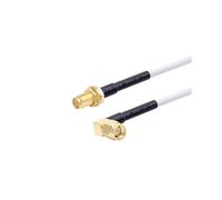 HKVTVCYPYA Cavo Coassiale SMA Maschio A SMA Maschio RG58 50ohm, Adattatore For Cavo Di Prolunga Antenna WiFi, Connettore SMA Maschio, 1M-20M, Pigtail(RP SMA F to SMA M90-1M)