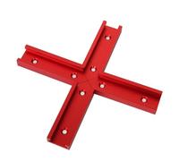HKVTVCYPYA Kit di intersezione for binario a T tipo 30 da 4 pezzi, scivolo for scanalatura a T in alluminio, tavolo for mitra, dima trasversale, utensili for falegnameria(Red)