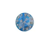 HKVTVCYPYA Modello patchwork quadrante orologio da 28,5 mm con accessori luminosi blu ghiaccio BGW9 compatibili con il movimento NH35(Sky blue)