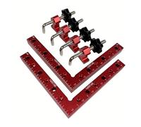 HKVTVCYPYA Pannello di posizionamento del pannello di giunzione ausiliario a forma di L da 160 mm, clip fissa, squadra da carpentiere, righello(2 Pack)