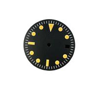 HKVTVCYPYA Quadrante dell'orologio con scritte nere e arancioni da 28,5 mm, calendario singolo luminoso verde, compatibile con il movimento 8215 2813