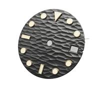 HKVTVCYPYA Quadrante dell'orologio da 28,5 mm con motivo a onde marine verde luminoso con data sostituita compatibile for movimenti NH35/36/4R/7S(Black gold)