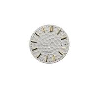 HKVTVCYPYA Quadrante dell'orologio da 28,5 mm Quadrante con superficie strutturata Accessori luminosi verdi compatibili con il movimento NH35(Gold White)