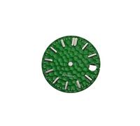 HKVTVCYPYA Quadrante dell'orologio da 28,5 mm Quadrante con superficie strutturata Accessori luminosi verdi compatibili con il movimento NH35(Silver Green)