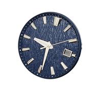 HKVTVCYPYA Quadrante dell'orologio da 33,5 mm + lancette con struttura in betulla bianca con data singola. Sostituisci gli accessori compatibili con il movimento NH35(Blue)
