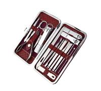 HKVTVCYPYA Set di strumenti for manicure e pedicure da 19 pezzi/set con scatola di immagazzinaggio portatile for la cura dei piedi for le donne e gli uomini che viaggiano a casa(Red)