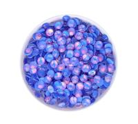 HKVTVCYPYA SS6-SS30 Mocha Opal Coral Reef Flatback Vetro Strass Non Hotfix Cristalli Pietre Strass 3D Gemme for unghie(MO Dk Blue-SS10-1440Pcs)