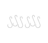 HKWFKAWA 2 set di 3 ganci per mangiatoia per colibrì a forma di S, per giardino, patio, casa, nero