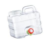 HKWFKAWA Contenitore d'acqua da 7,5 l con beccuccio, trasparente, da campeggio, per cucinare all'aperto