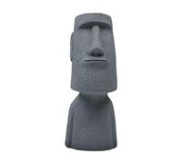 HKWFKAWA Creativo Isola di Pasqua fioriera statua vaso ornamento per la casa marrone 8,5 x 8,5 x 23 cm