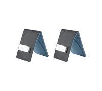 HKWFKAWA Portafogli sottili minimalisti in pelle bicolore da uomo con fermasoldi blu, 2 Set di (blu), 11x7.5x1cm, come descrizione