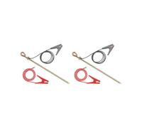 HKWFKAWA Set di 2 antenne a terra con clip a coccodrillo a energia solare per recinzione elettrica